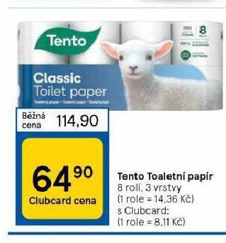 Tesco Tento toaletní papír nabídka