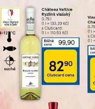 Tesco Chateau valtice ryzlink vlašský nabídka