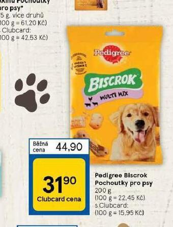 Tesco Pedigree biscrok pochoutky pro psy nabídka