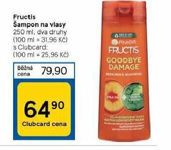 Tesco Fructis šampon nabídka