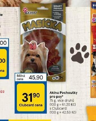 Tesco Akinu pochoutky pro psy nabídka