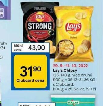 Tesco Lay´s chipsy nabídka