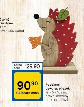 Tesco Podzimní dekorace ježek nabídka