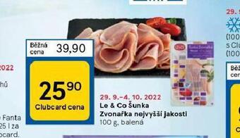 Tesco Šunka zvonařka nejvyšší jakosti nabídka