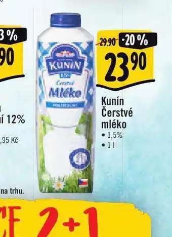 Jip Kunín čerstvé mléko 1,5% nabídka