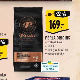Jip Perla origins zrnková káva nabídka