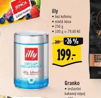 Jip Illy bez kofeinu mletá káva nabídka