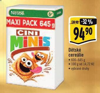 Albert Dětské cereálie nabídka