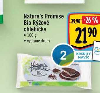 Albert Nature's promise bio rýžové chlebíčky • 100 g nabídka
