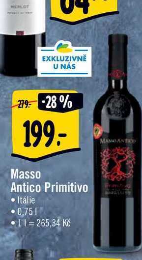 Albert Masso antico primitivo 0,75 l nabídka