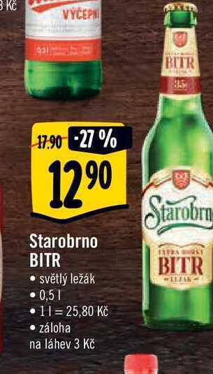 Albert Starobrno bitr • světlý ležák • 0,5 l nabídka