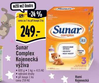 Albert Sunar complex kojenecká výživa 600 g nabídka