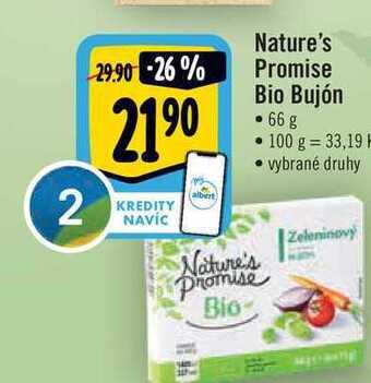 Albert Nature's promise bio bujón 66 g nabídka