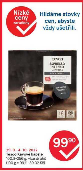 Tesco Tesco kávové kapsle 100,8-256 g nabídka
