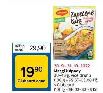 Tesco Maggi nápady 30-46 g nabídka