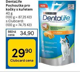 Tesco Dentalife pochoutka pro kočky s kuřetem 40 g nabídka