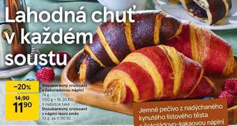 Tesco Dvoubarevný croissant s čokoládovou náplní 74 g nabídka