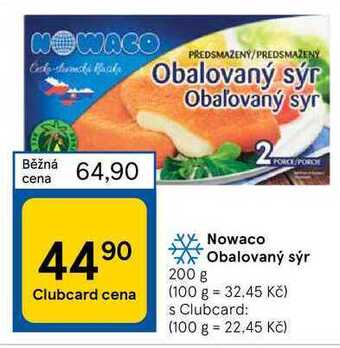 Tesco Nowaco obalovaný sýr 200 g nabídka