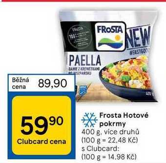 Tesco Frosta hotové pokrmy 400 g nabídka