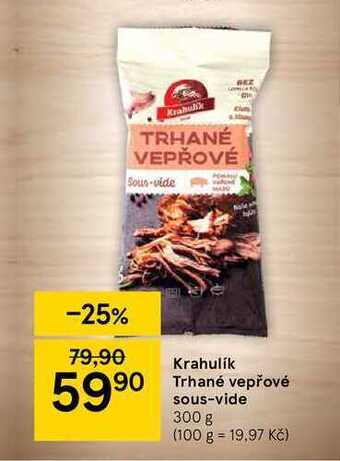 Tesco Krahulik trhané vepřové sous-vide 300 g nabídka