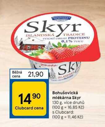 Tesco Bohušovická mlékárna skyr 130 g nabídka
