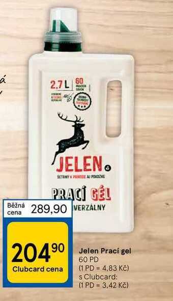 Tesco Jelen prací gel 60 pd nabídka