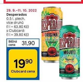 Tesco Desperados 0.5 1 nabídka