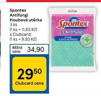 Tesco Spontex antifungi houbová utěrka 3 ks nabídka