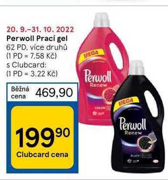 Tesco Perwoll prací gel 62 pd nabídka