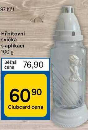 Tesco Hřbitovní svíčka s aplikací 100 g nabídka