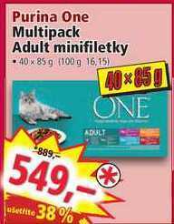 Norma Purina one multipack adult minifiletky 40 x 85 g nabídka
