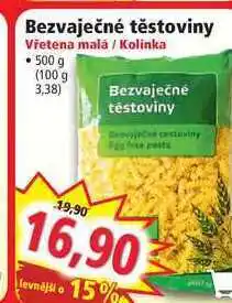 Norma Bezvaječné těstoviny vřetena malá / kolinka • 500 g nabídka