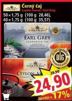 Norma Černý čaj ceylon-assam / earl grey 50 x 1,75 g nabídka