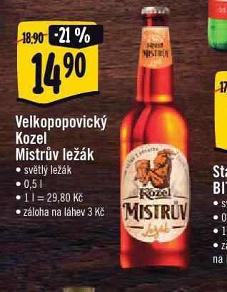 Jip Velkopopovický kozel mistrův ležák nabídka