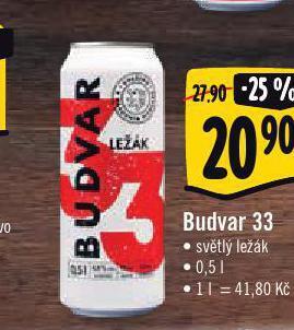 Jip Pivo budvar 33 nabídka