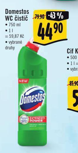 Jip Domestos wc čistič nabídka