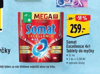 Jip Somat excellence 4v1 tablety do myčky nabídka