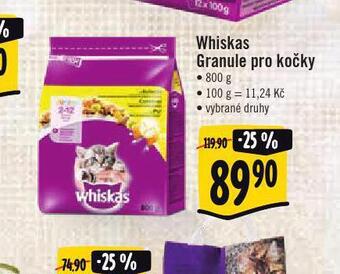 Jip Whiskas granule pro kočky nabídka