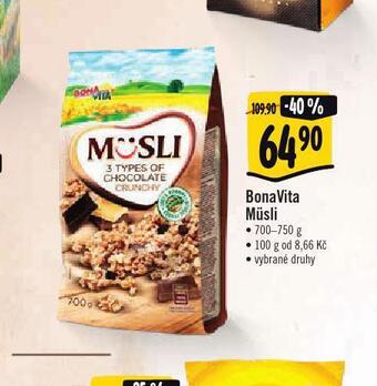 Albert Bonavita müsli nabídka