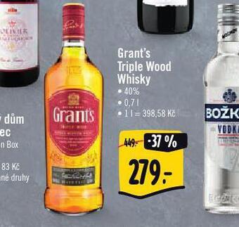 Albert Grant´s triple wood whisky nabídka