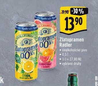 Albert Zlatopramen radler nabídka