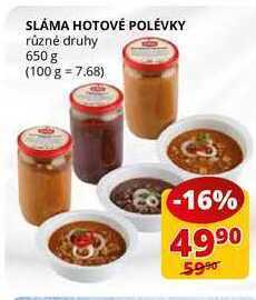 Flop Sláma hotové polévky různé druhy 650 g nabídka