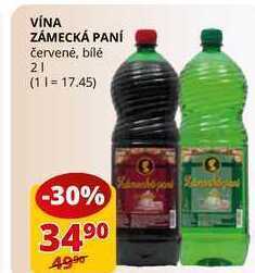 Flop Vína zámecká paní červené, bílé 2l nabídka