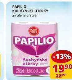 Flop Papilio kuchyňské utěrky 2 role, 2-vrstvé nabídka