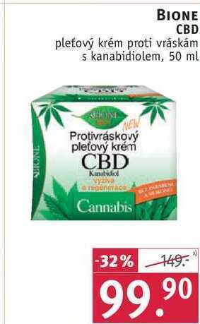 Rossmann Bione cbd pleťový krém, 50 ml nabídka