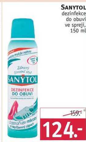 Rossmann Sanytol dezinfekce do obuvi ve spreji, 150 ml nabídka