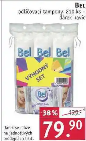 Rossmann Bel odličovací tampony, 210 ks + dárek navíc nabídka