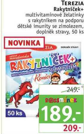 Terezia rakytníček+ multivitaminové želatinky, 50 ks