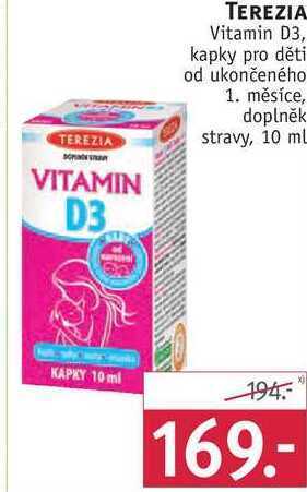 Rossmann Terezia vitamin d3, kapky pro děti, 10 ml nabídka