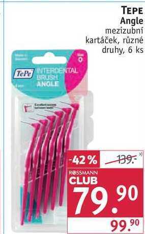 Rossmann Tepe angle mezizubní kartáček, 6 ks nabídka